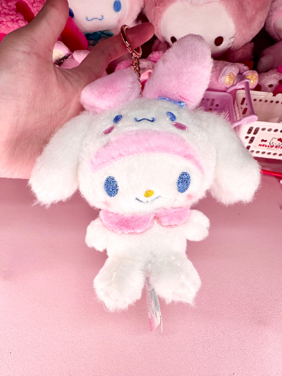 4 inches my melody cinamoroll plush keychain sanrio plush