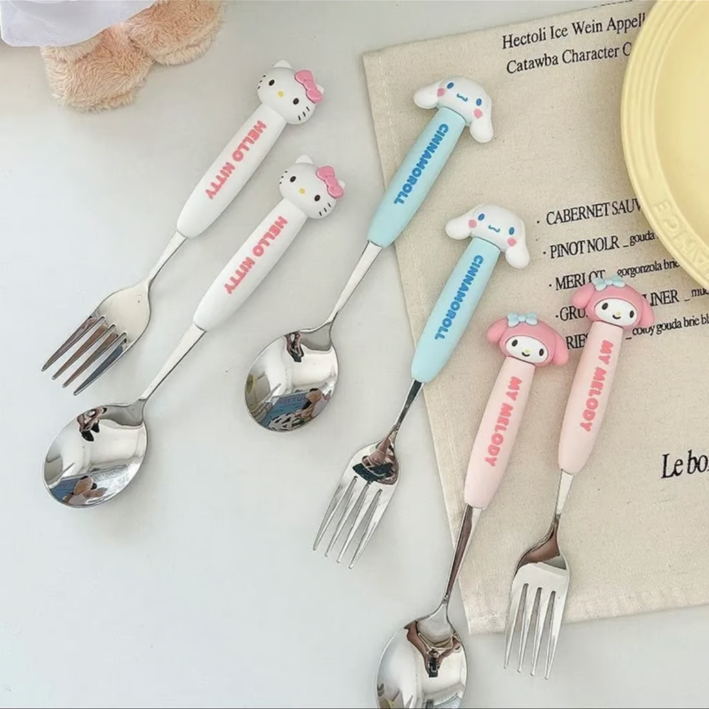 US Seller Sanrio Spoon and Fork set for lunch and dinner