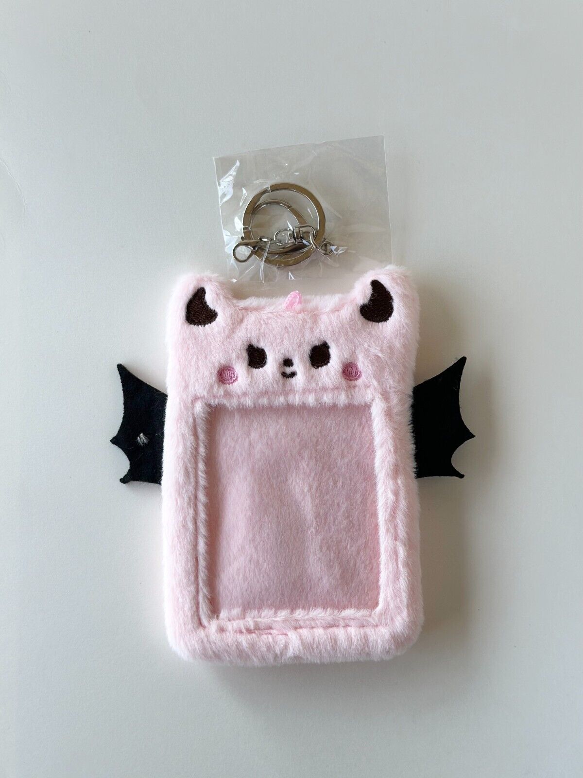 [US SELLER] Fluffy Cute Japan Character KPop Photocard Holder Snap Hook