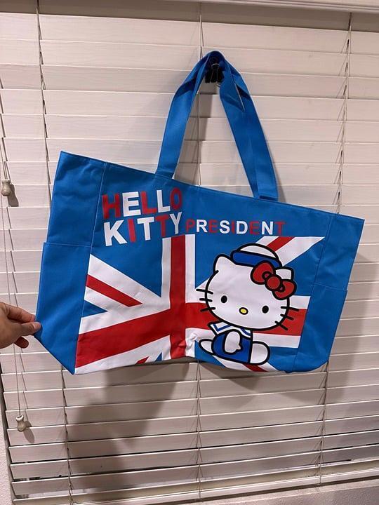 Blue Large size Hello Kitty canvas bag/shoulder bag