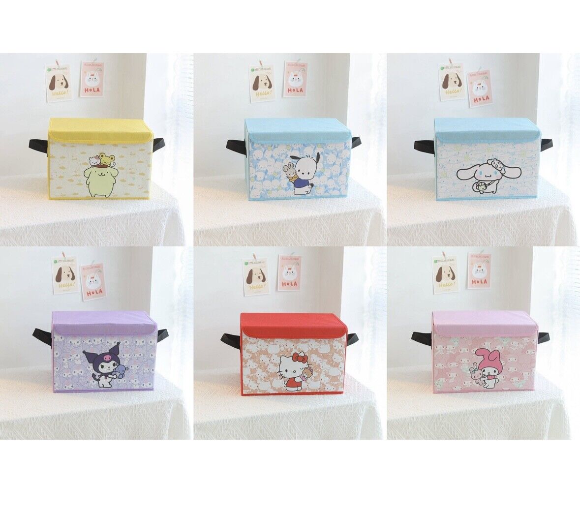 US Seller Sanrio Characters  Foldable Storage Bin/Box with straps My Melody