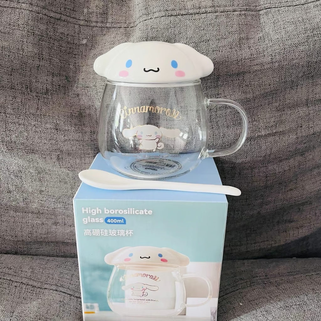 Sanrio Hello Kitty Kuromi Cinnamoroll Glass Cup/borosilicate glass mug