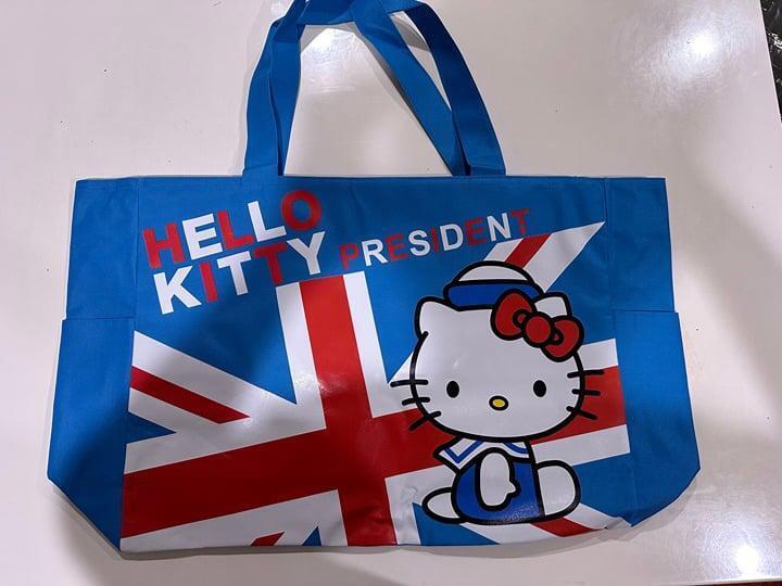 Blue Large size Hello Kitty canvas bag/shoulder bag