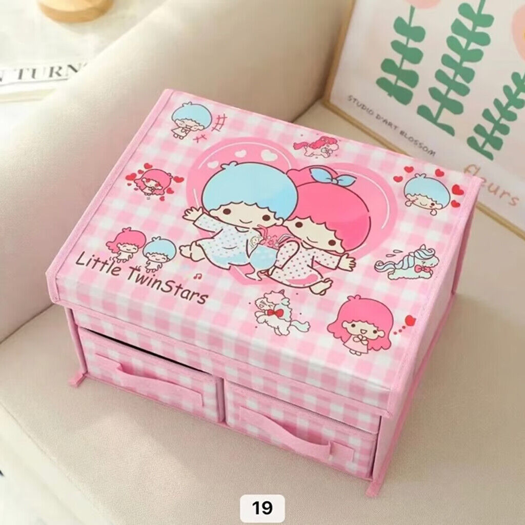 US Seller Sanrio Characters  2 Drawers Foldable Storage Bin/Box