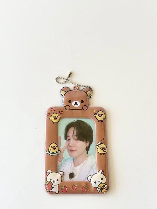 Kpop photocard holder Rilakkuma Brown Cute Teddy Bear