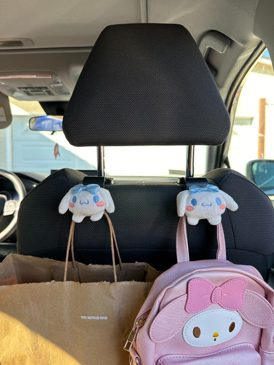 2pcs/set  Cinnamoroll Car Seat Headrest Hooks for Storage | Car Accessories