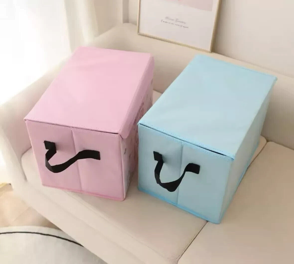 US Seller Rilakkuma Donut Foldable Storage Bin/Box with straps My Melody