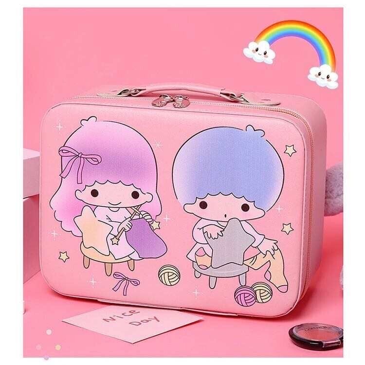 Kawai Sanrio Kuromi Large Capacity Cosmetic Bag Hard Portable Storage Box