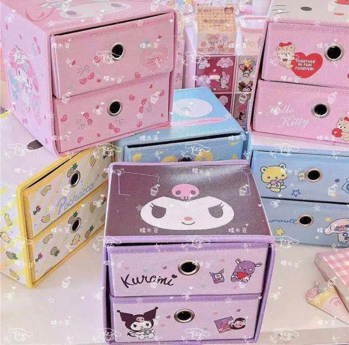 2 tier Hello Kitty foldable storage box