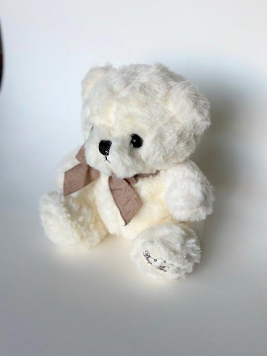 8" (20cm) Height White Plush Toy Teddy Bear | cute gifts for friends kids gf