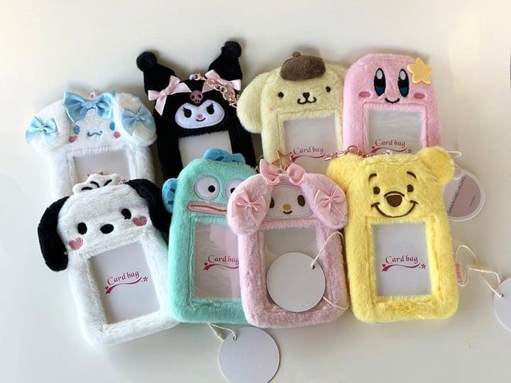 Sanrio Pompompurin Kpop Fluffy Plushy Photocard Holder