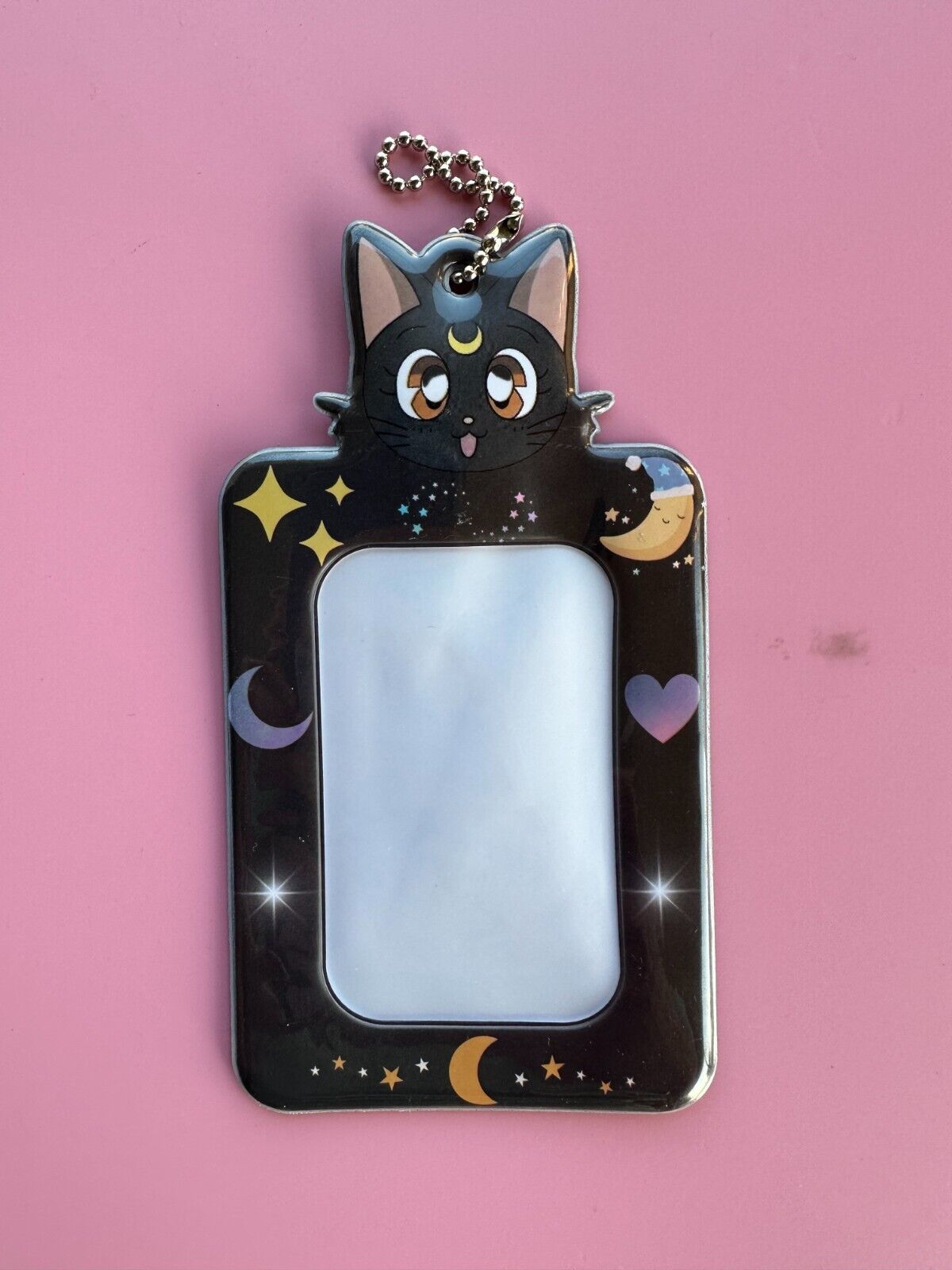 [US SELLER] OFFICIAL Sailor Moon Luna Artemis KPop Photocard Holder Keychain