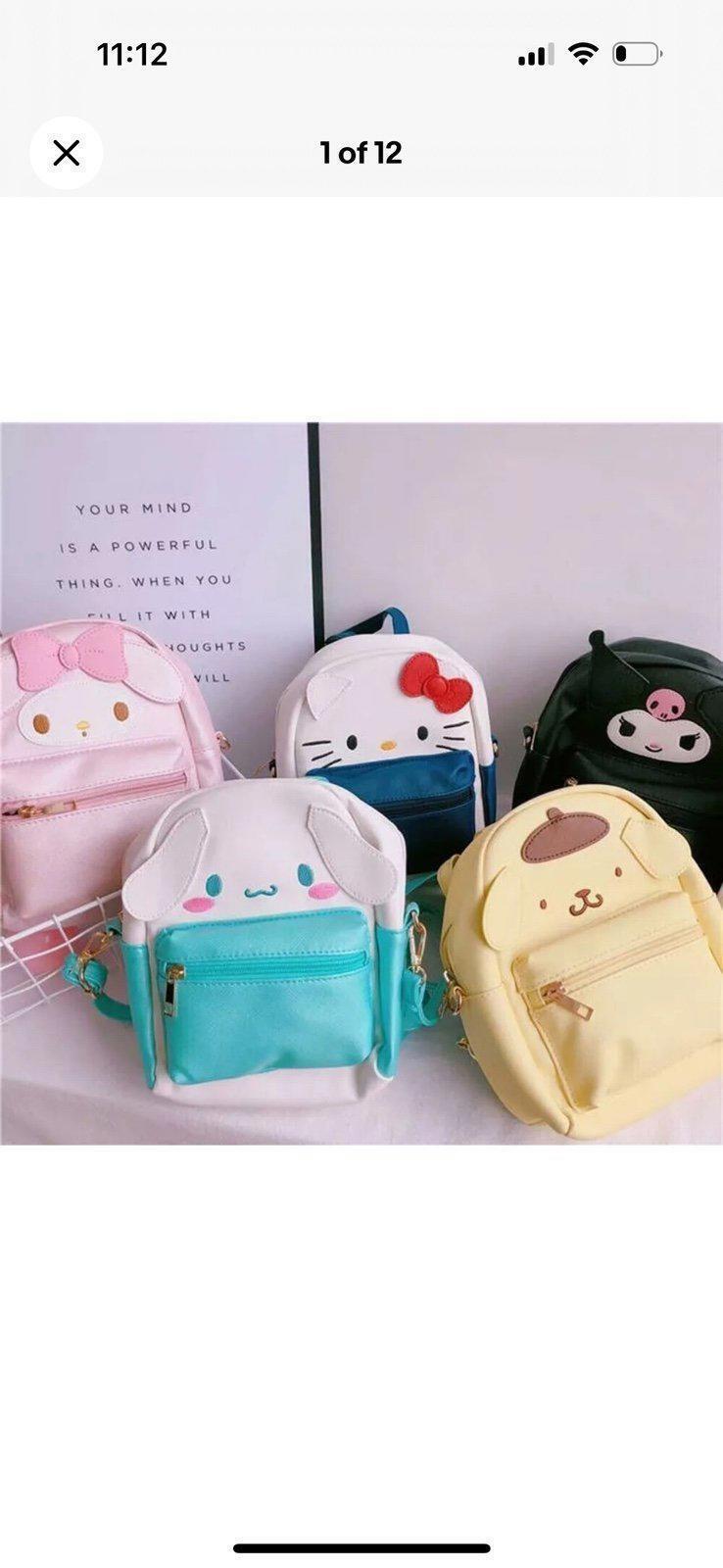 Sanrio Cinnamoroll PU Leather Backpack