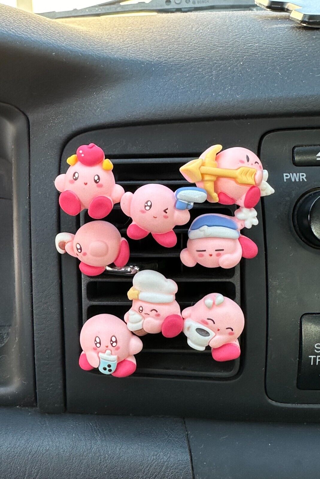 Kirby Characters Plush Cushion Car AC Vent Clips Decoratio