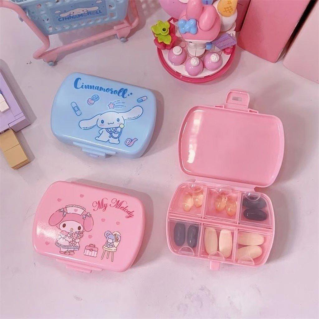 My melody 6 Compartments Pill Case