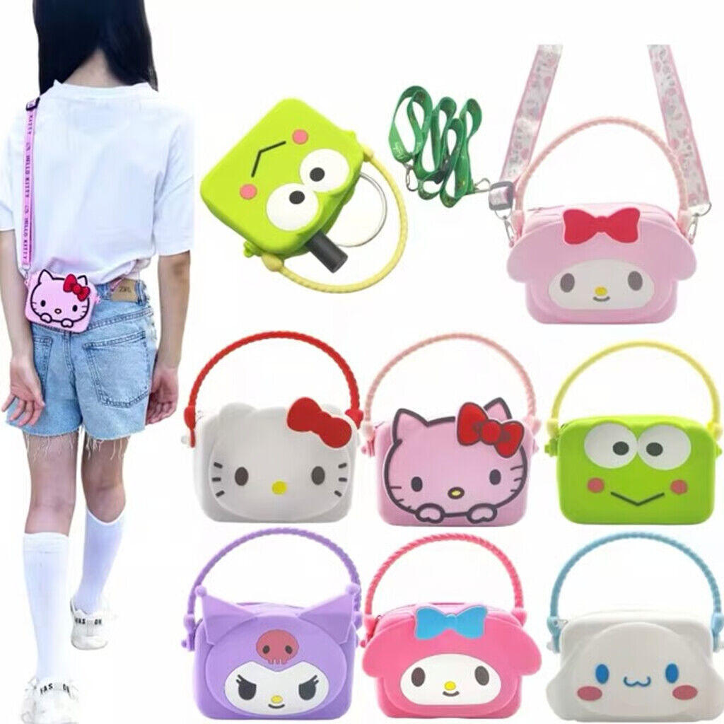 Back to school Sanrio HELLO KITTY CHARACTERS silicon crossbody BAG