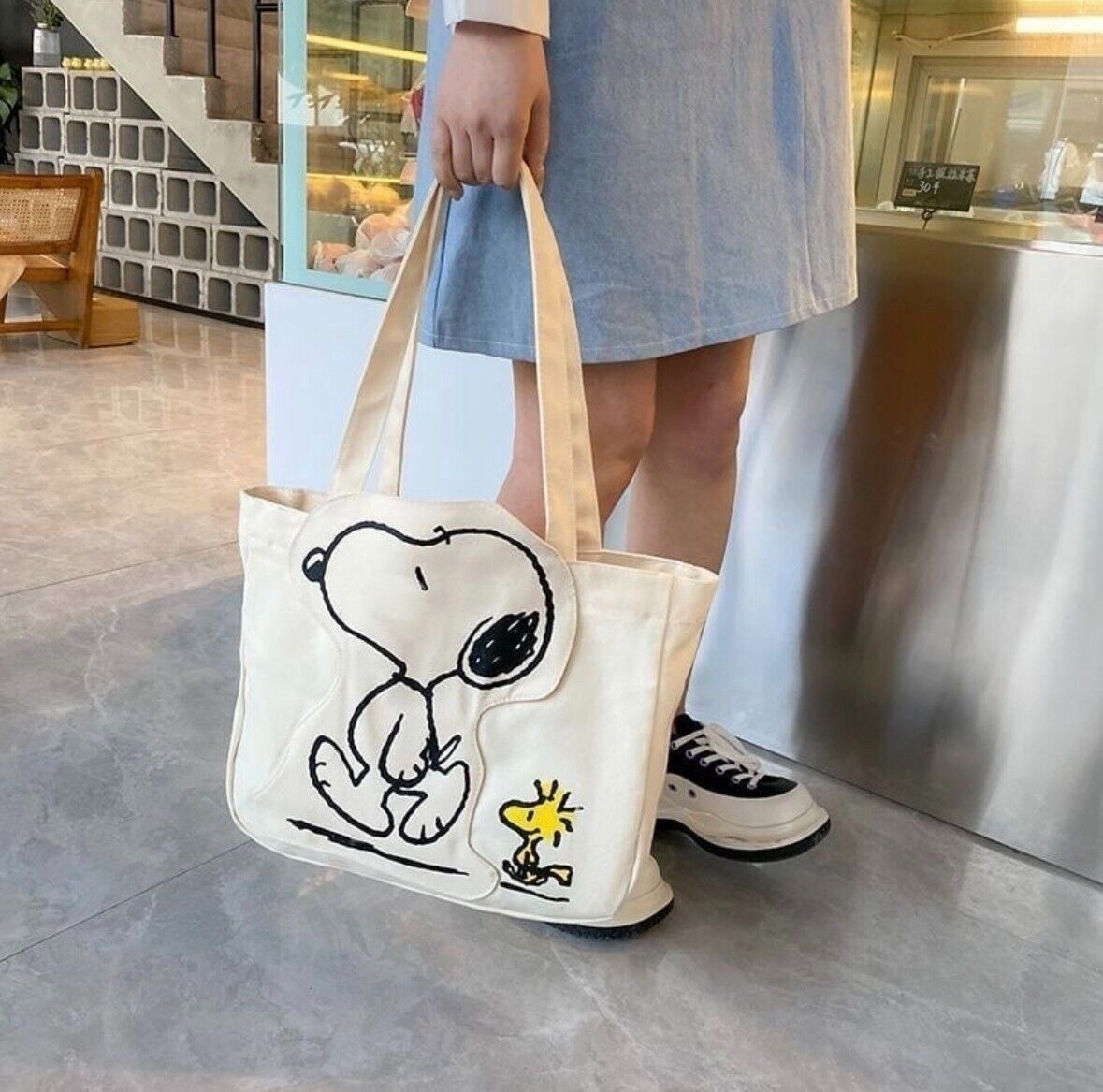 US Seller Snoopy Canvas Tote Bag