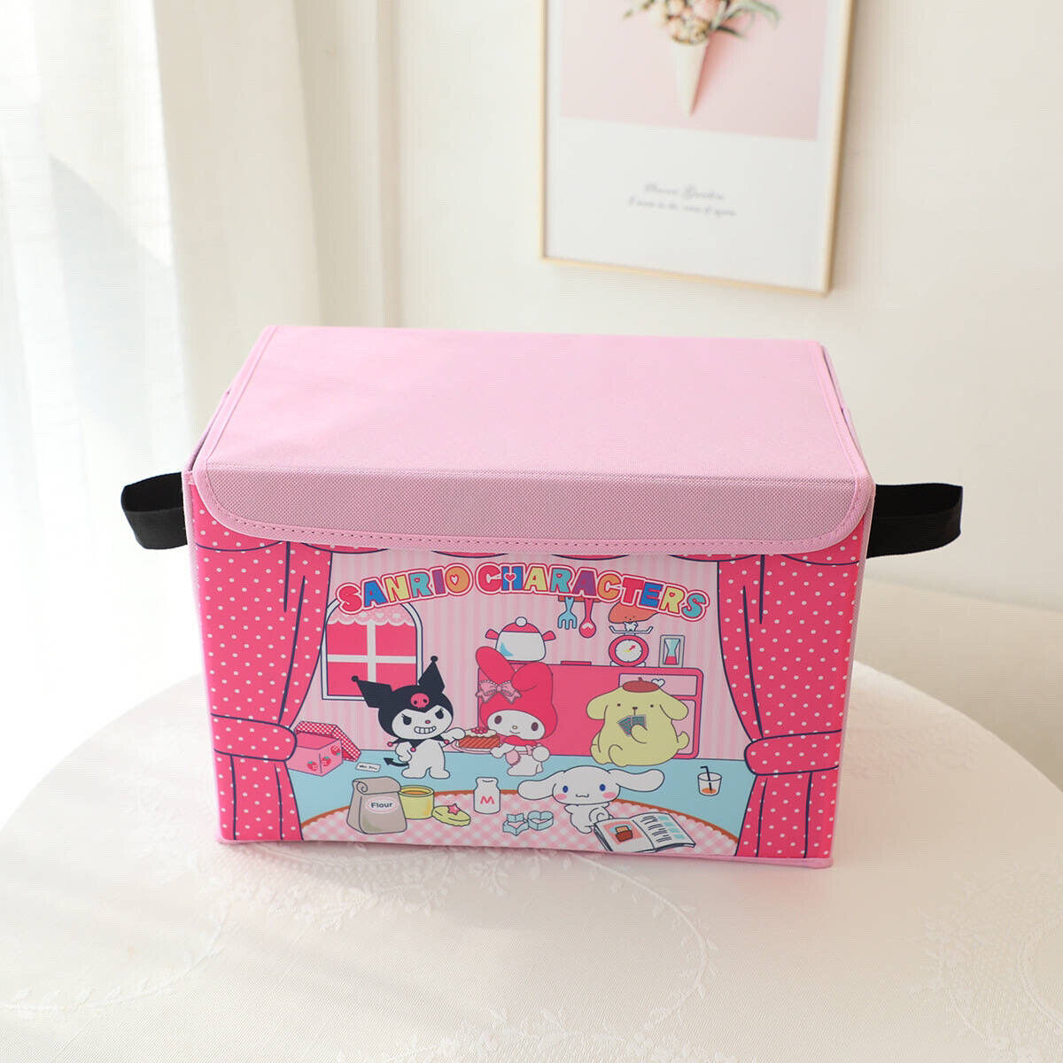 US Seller Sanrio Characters  Foldable Storage Bin/Box with straps My Melody