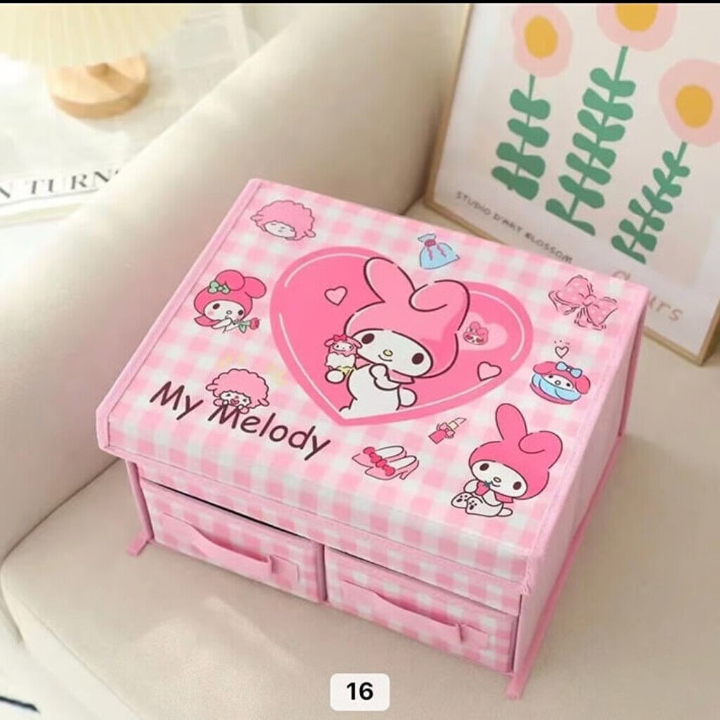 US Seller Sanrio Characters  2 Drawers Foldable Storage Bin/Box