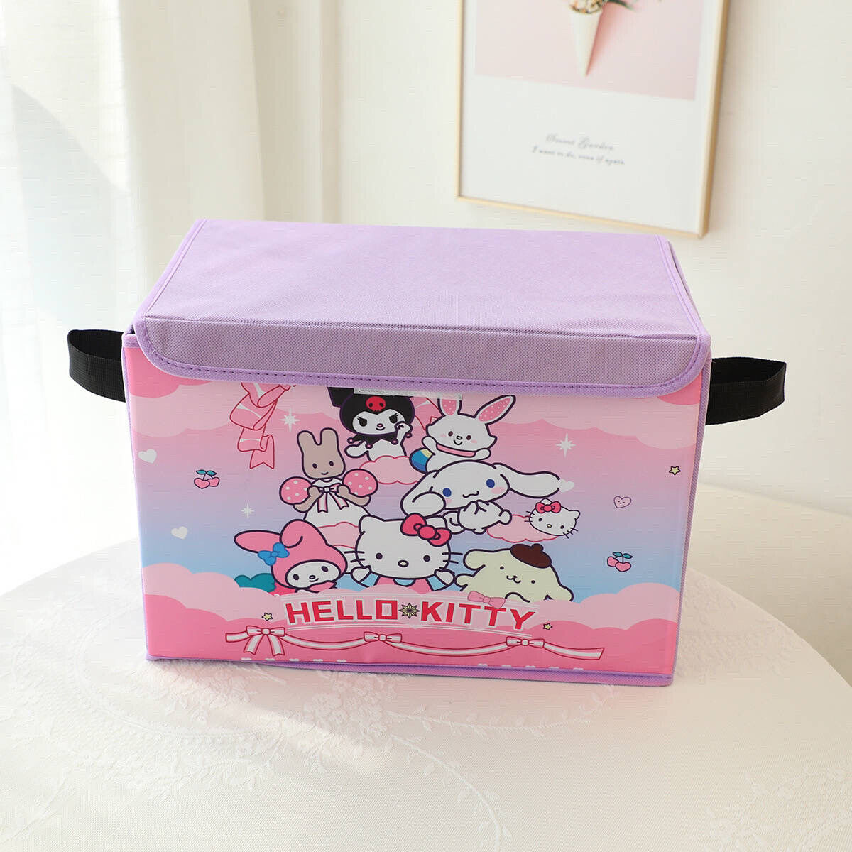 US Seller Sanrio Characters  Foldable Storage Bin/Box with straps My Melody