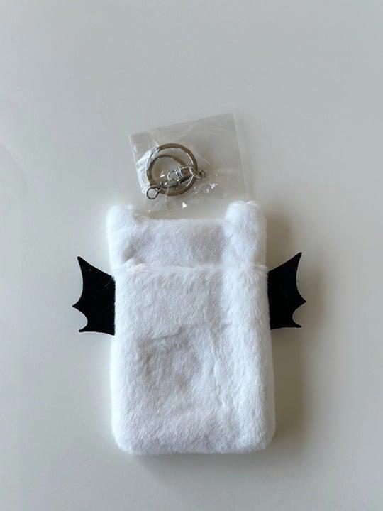 White Devil Kpop Fluffy Plushy Photocard Holder