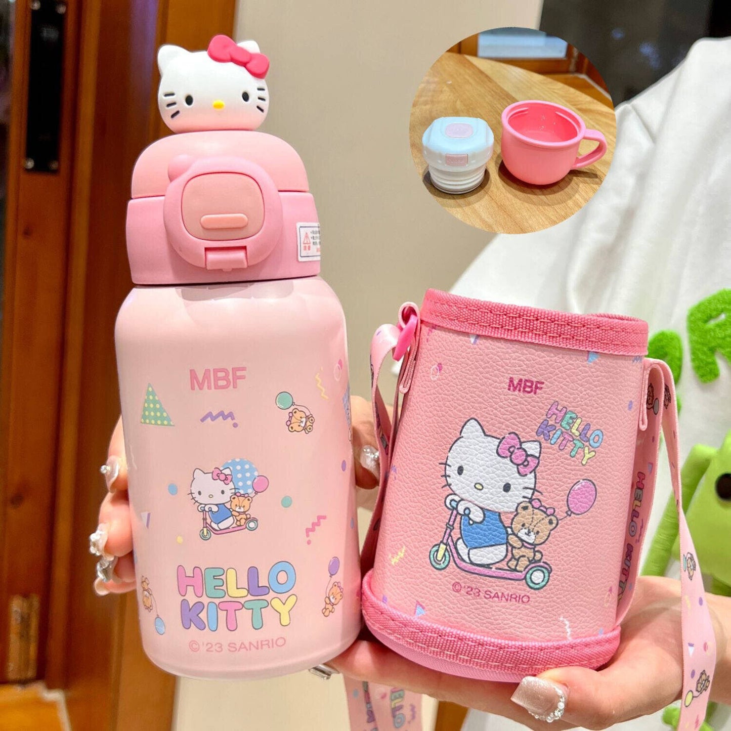 Kawaii Sanrio Warm Food Thermos Water Bottle Tea Coffee Hello Kitty