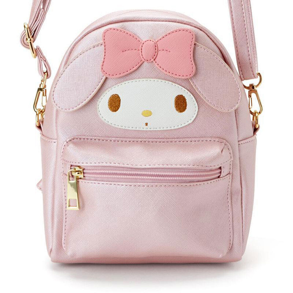 Sanrio Hello Kitty Kuromi PU Leather Shoulder Bag Mini Backpack Crossbody Bag