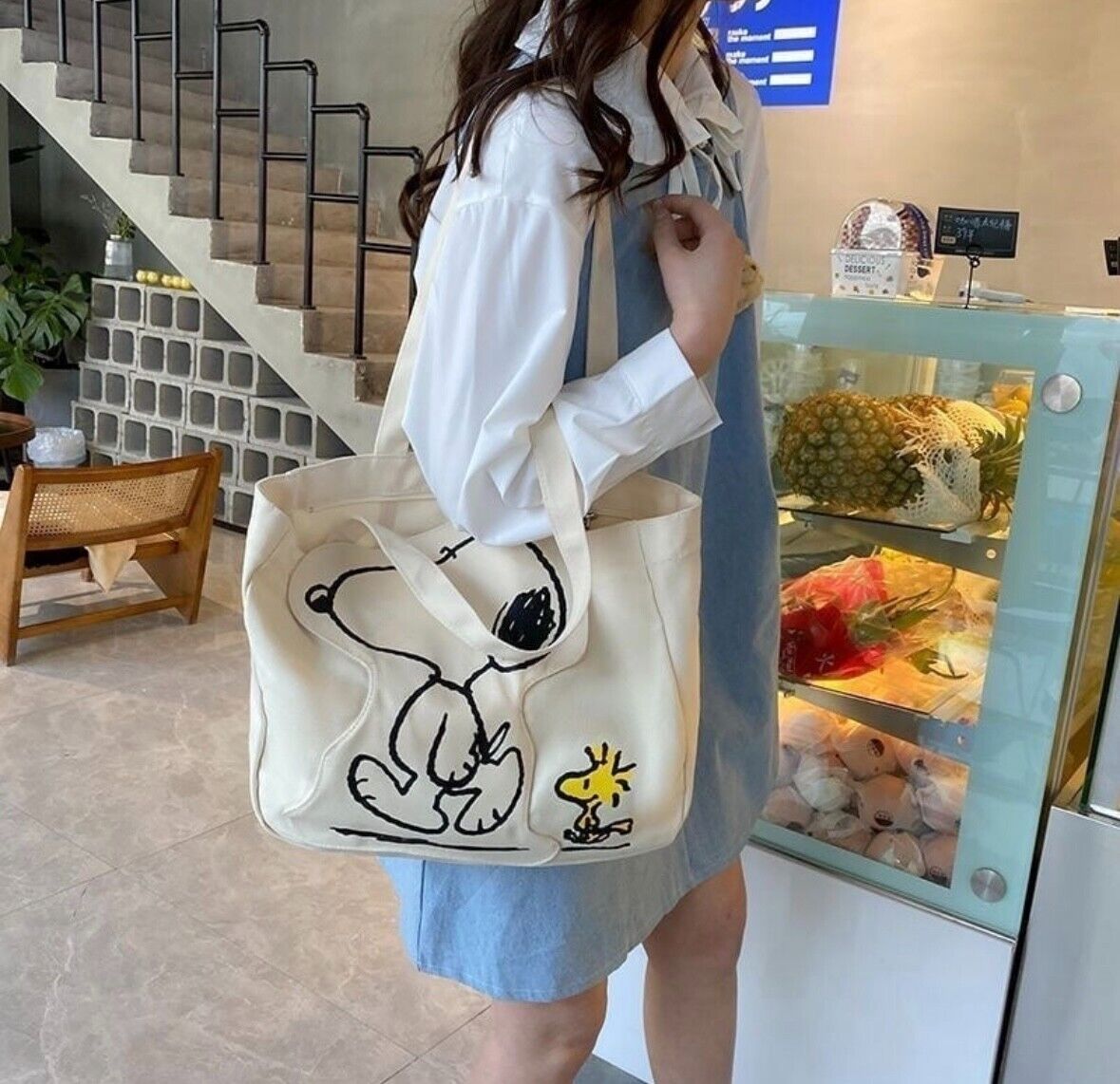 US Seller Snoopy Canvas Tote Bag