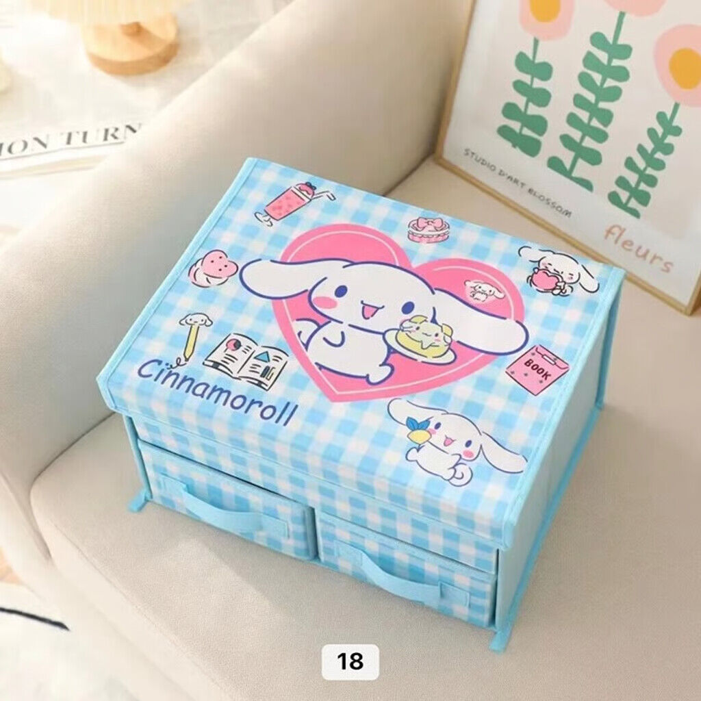 US Seller Sanrio Characters  2 Drawers Foldable Storage Bin/Box