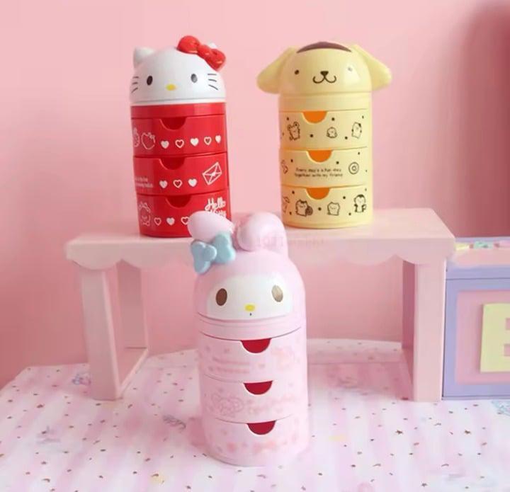 Hello Kitty 3 tier drawer mini storage organizer