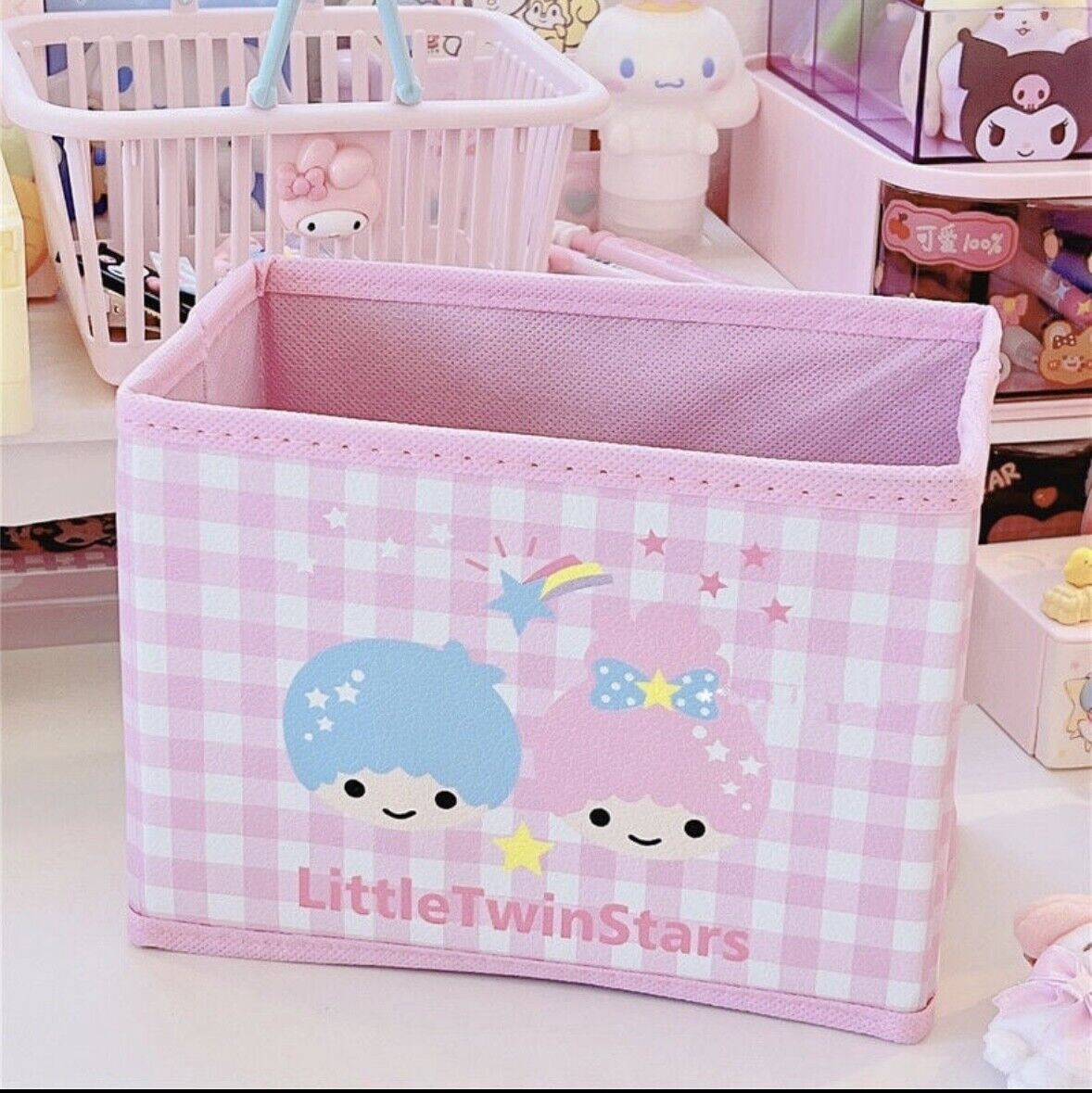 Hello Kitty Collapsible Desk Storage Bin