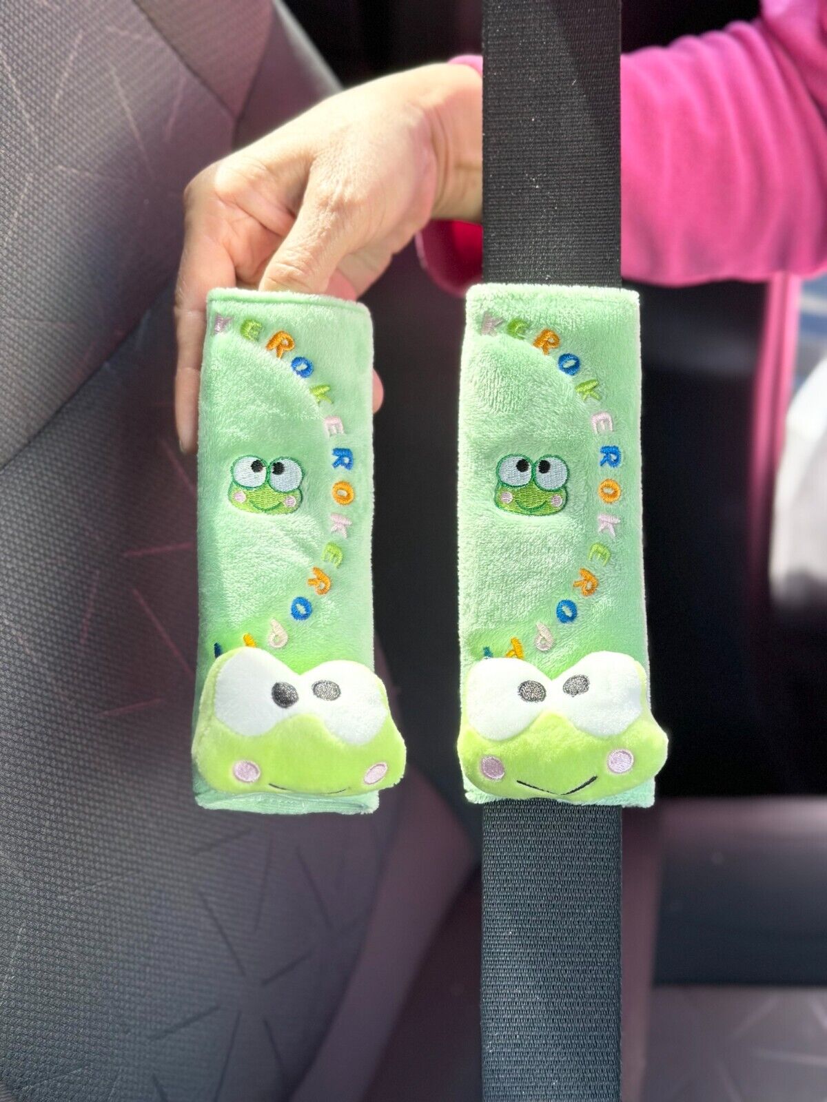 US Seller 2pcs/set Keroppi Auto Car Seat Belt Covers Soft Shoulder Pad