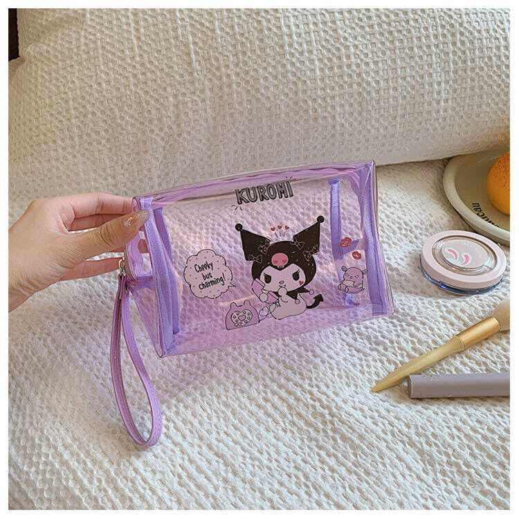 US seller transparent sanrio characters pencil case/cosmetic bag