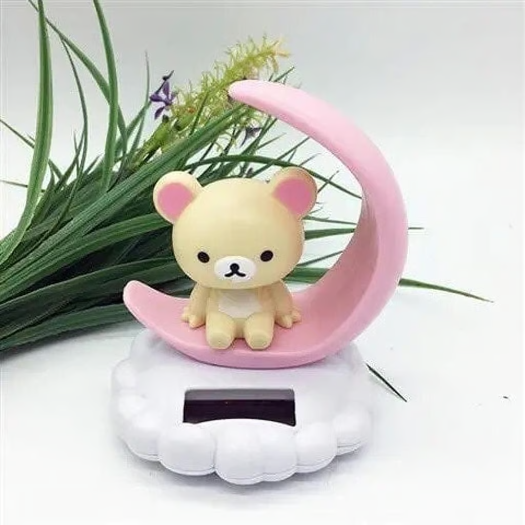 Cute solar shaking head purple KORILAKKUMA Figure - Car/Home Decor Gift