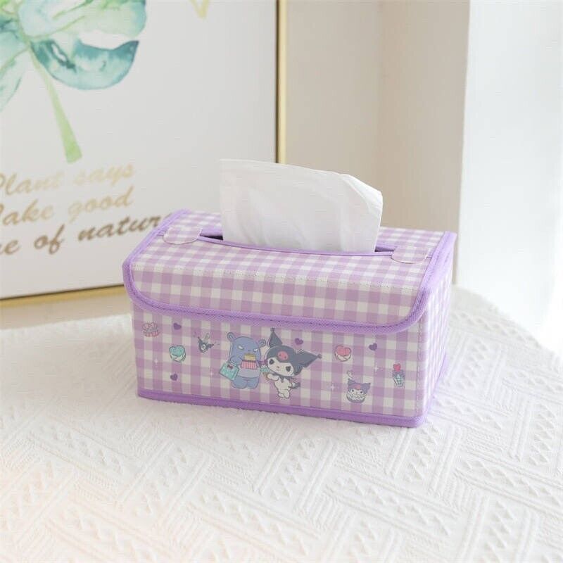 HELLO KITTY TISSUE COVER Box Holder Canvas Vintage SANRIO KAWAII