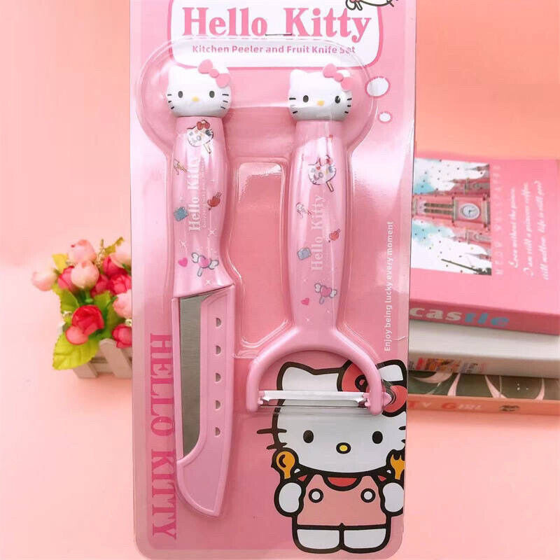 US Seller Kuromi Hello Kitty Cinnamoroll Melody Knife and Peeler set