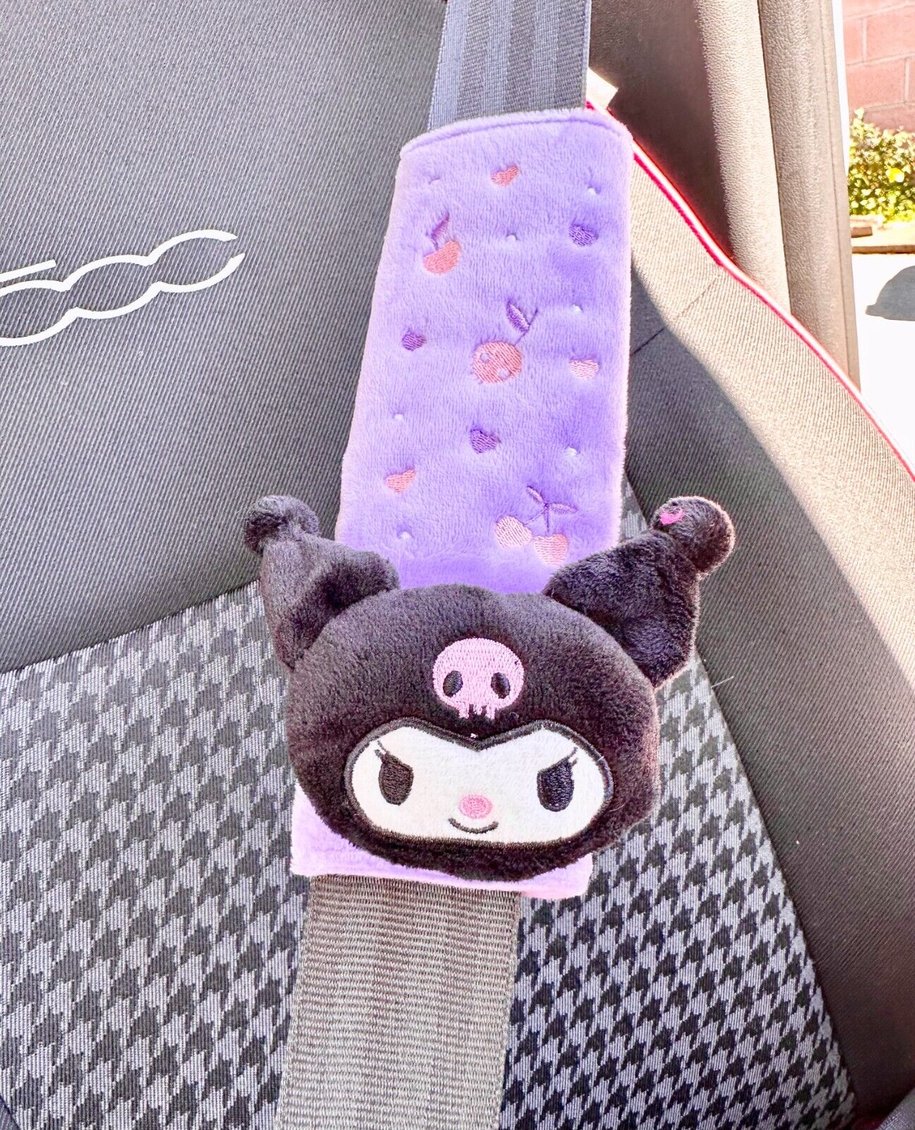 US SELLER 2pcs Kuromi Car Neck Pillow Headrest Soft Seat Belt Cover Shoulder Pad