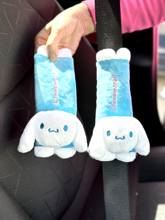 US Seller 2pcs/set Cinnamoroll Auto Car Seat Belt Covers Soft Shoulder Pad