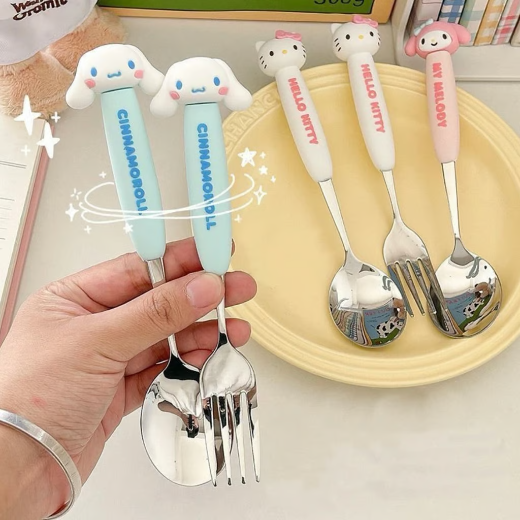 US Seller Sanrio Spoon and Fork set for lunch and dinner