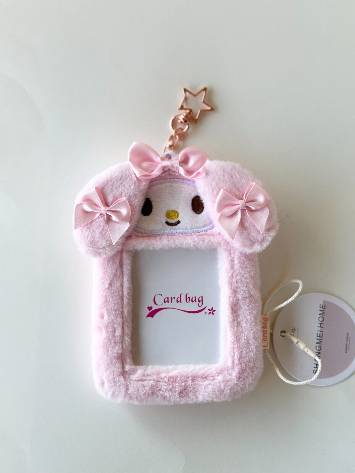 [US SELLER] Fluffy Sanrio Japan Character KPop Photocard Holder Snap Hook