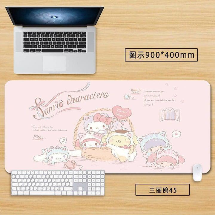 35”x16” Large Sanrio Family Office desk pad