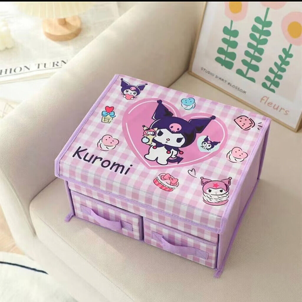 US Seller Sanrio Characters  2 Drawers Foldable Storage Bin/Box