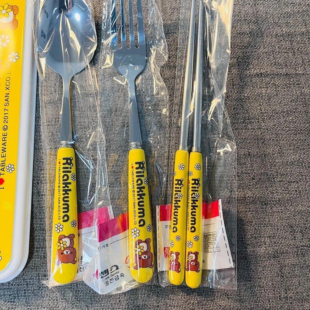 Rilakkuma stainless steel silverware set