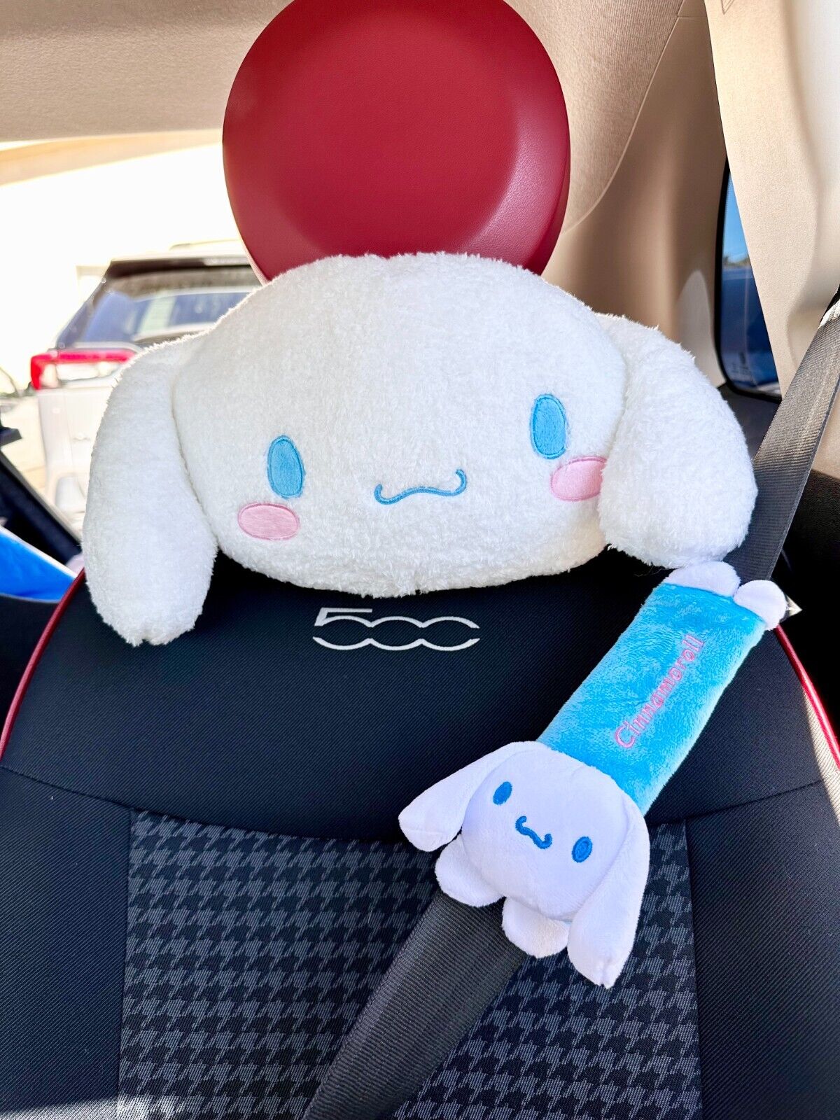 2 Pcs US Seller Cinnamoroll Headrest and Seatbelt Cover  | Car Accessories|