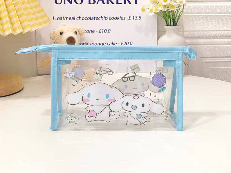 US seller transparent sanrio characters pencil case/cosmetic bag