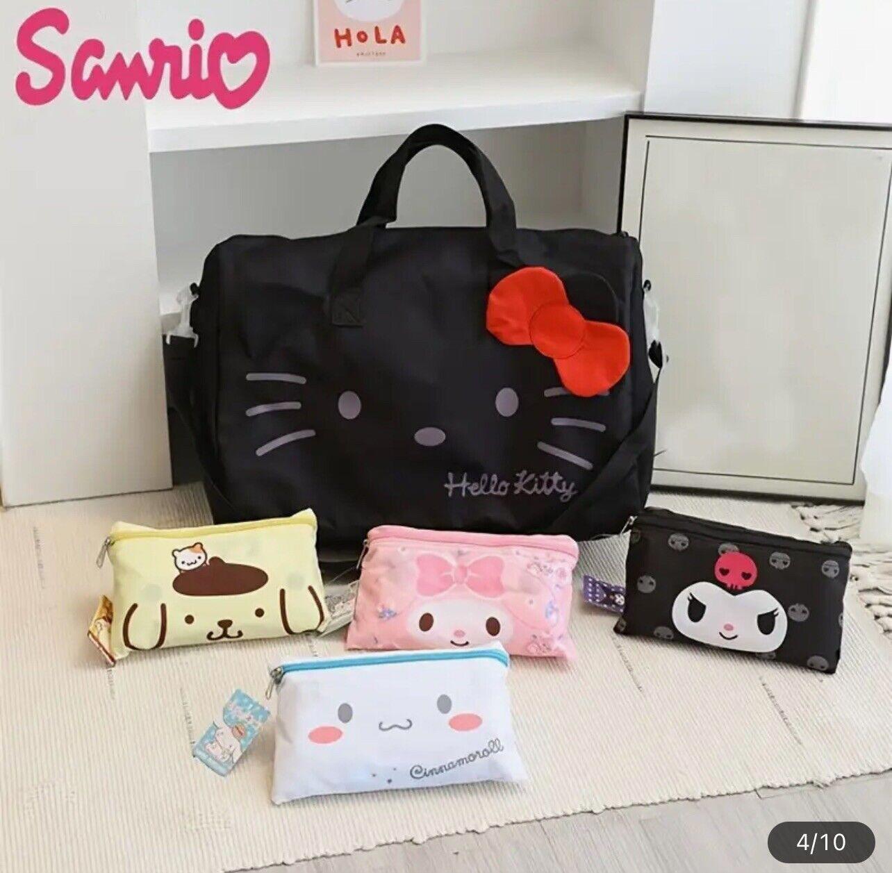 Hello Kitty Travel Bag Compact Foldable Sanrio Messenger Duffle Satchel