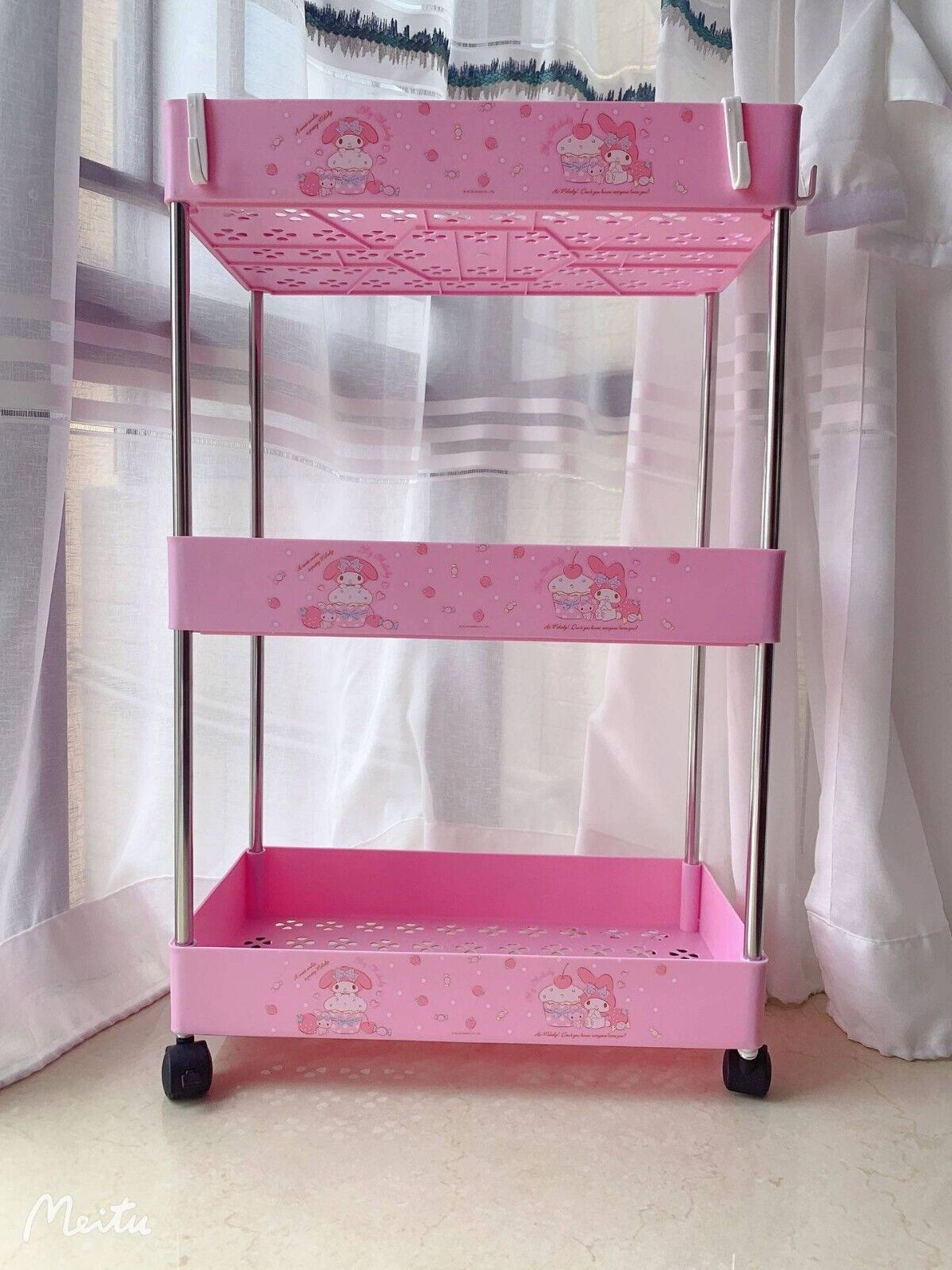 Sanrio Kuromi Cinnamoroll Hello Kitty 3 Tier Shelf Storage Organizer Cabinet