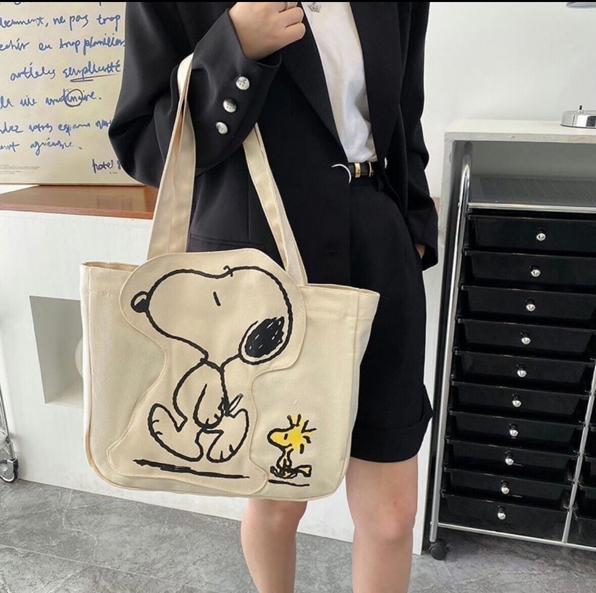 US Seller Snoopy Canvas Tote Bag