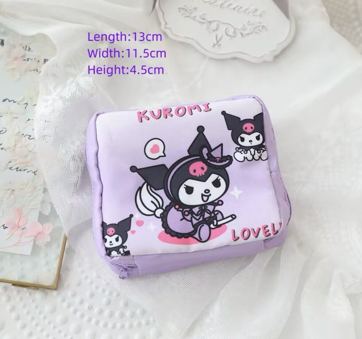 Sanrio Kuromi Cinnamoroll Hangyodon Carrying Zipper Pouch/Bag