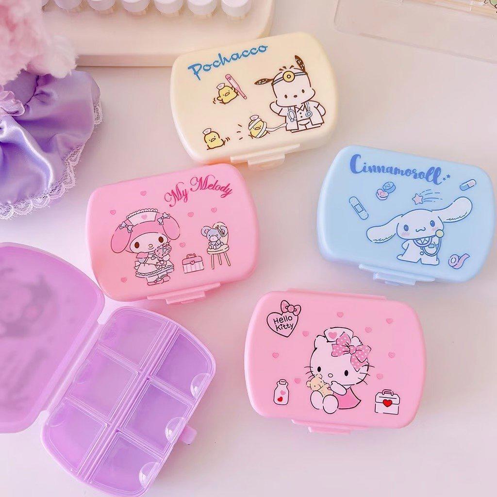 Hello Kitty 6 Compartments Pill Case